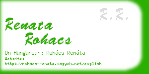 renata rohacs business card