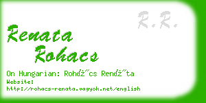 renata rohacs business card